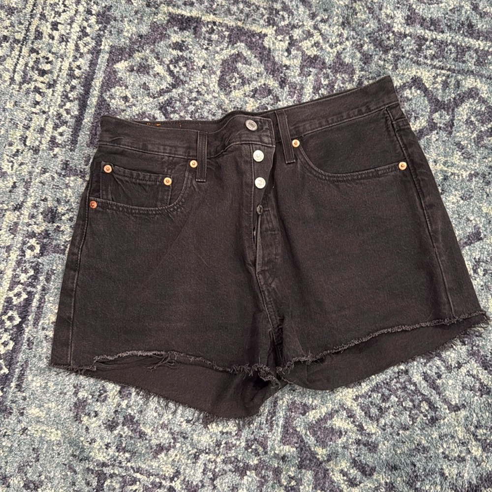Levi’s 50 one black denim cutoff shorts